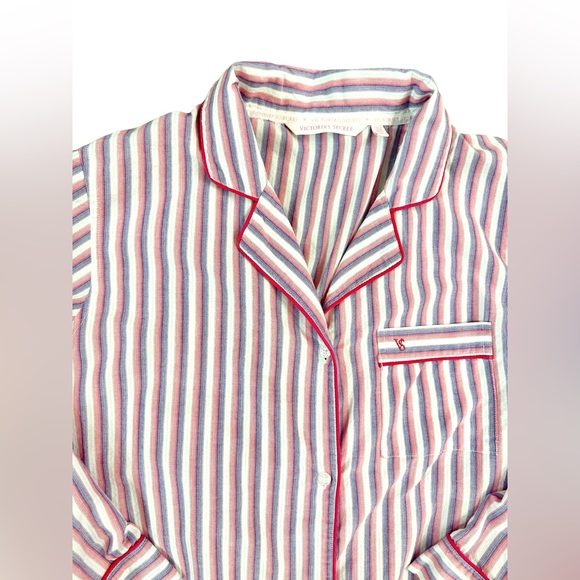 Victoria’s Secrets Pink and Purple Stripped Pijama Set Small Long - Picture 5 of 9